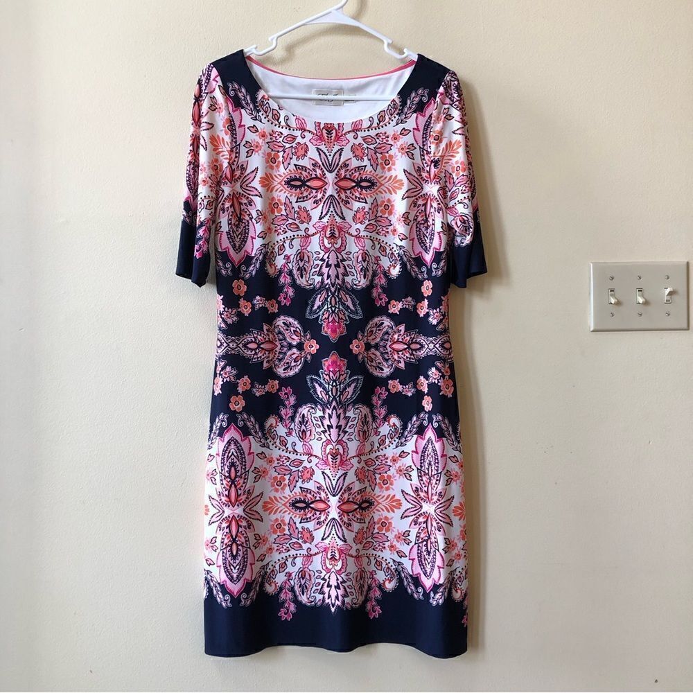 Eliza J Paisley Print Sheath Dress
